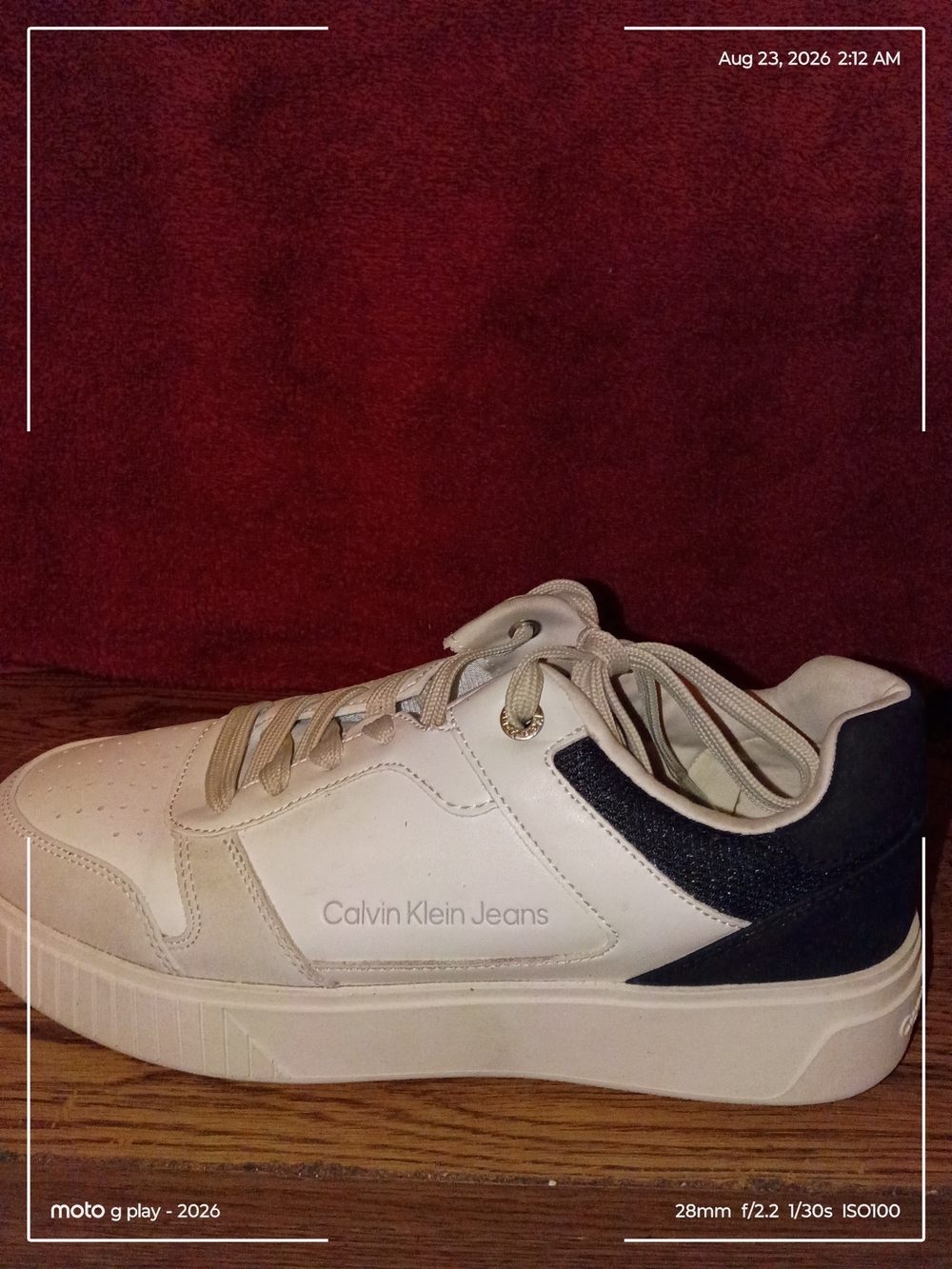 Calvin Klein Jeans Men’s White & Black Low-Top Sneakers